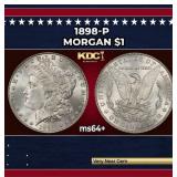 1898-p Morgan Dollar $1 Grades ms64+