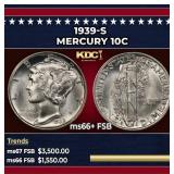 1939-s Mercury Dime 10c ms66+ FSB SEGS