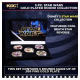 5 Coin Star Wars Gold Plated Round Collection