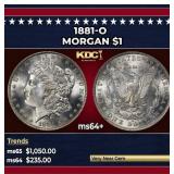 1881-o Morgan Dollar $1 Grades ms64+