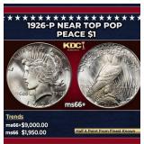 1926-p Peace Dollar Near Top Pop $1 ms66+ SEGS