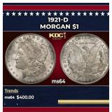 1921-d Morgan Dollar $1 Grades ms64