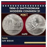 1996-d Smithsonian Modern Commem Dollar $1 ms70 SE