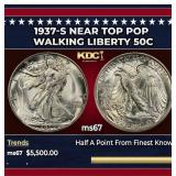 1937-s Walking Liberty Half Dollar Near Top Pop 50