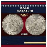 1900-p Morgan Dollar $1 Grades ms63+