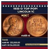 1935-d Lincoln Cent TOP POP! 1c ms68 rd SEGS