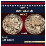 1929-s Buffalo Nickel 5c Grades ms65