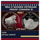 1994-P Women Veterans Proof Modern Commem Dollar $