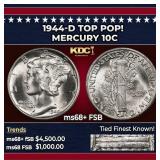 1944-d Mercury Dime TOP POP! 10c ms68+ FSB SEGS