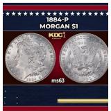 1884-p Morgan Dollar $1 Grades ms63