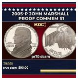 2005-P John Marshall Proof Modern Commem Dollar $1
