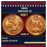 1900 Indian Cent 1c ms66 rd SEGS