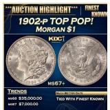 1902-p Morgan Dollar TOP POP! $1 ms67+ SEGS