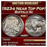 1923-s Buffalo Nickel Near Top Pop! 5c ms65+ SEGS
