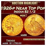 1926-p Gold Indian Quarter Eagle Near Top Pop! $2