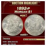 1892-p Morgan Dollar $1 ms65+ SEGS