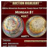 1883-o Morgan Dollar Monster Rainbow Toned Near TO