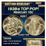 1938-s Mercury Dime TOP POP! 10c ms68 FSB SEGS