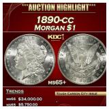 1890-cc Morgan Dollar $1 ms65+ SEGS