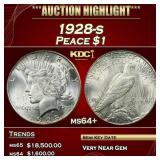1928-s Peace Dollar $1 ms64+ SEGS
