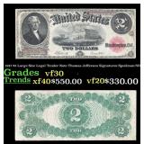 1917 $2 Large Size Legal Tender Note Thomas Jeffer