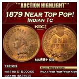 1879 Indian Cent Near Top Pop! 1c ms66+ rb SEGS