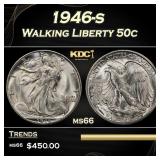 1946-s Walking Liberty Half Dollar 50c Grades ms66