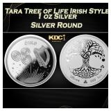 Tara Tree of Life Irish Style - 1 oz Silver Round