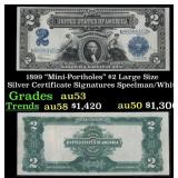 1899 $2 Large Size Silver Certificate "Mini-Portho