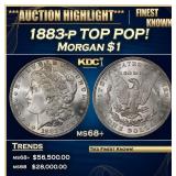 1883-p Morgan Dollar TOP POP! $1 ms68+ SEGS