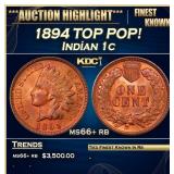 1894 Indian Cent TOP POP! 1c ms66+ rb SEGS