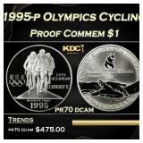 1995-p Olympics Cycling Proof Modern Commem Dollar