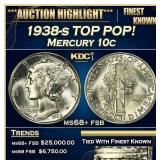 1938-s Mercury Dime TOP POP! 10c ms68+ fsb SEGS