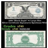 1899 $1 large size Silver Certificate "Black Eagle