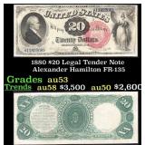 1880 $20 Legal Tender Note Alexander Hamilton Grad