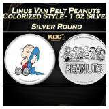 Linus Van Pelt Peanuts Colorized Style - 1 oz Silv
