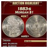 1883-s Morgan Dollar $1 ms62+ USCG