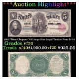 1880 $5 Large Size Legal Tender Note "WoodChopper"