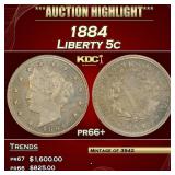 1884 Proof Liberty Nickel 5c pr66+ SEGS