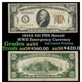 1934A $10 FRN Hawaii WWII Emergency Currency Grade