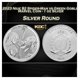 2023 Niue $2 Spider-Man vs Green Goblin Marvel Coi