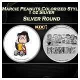Marcie Peanuts Colorized Style - 1 oz Silver Round