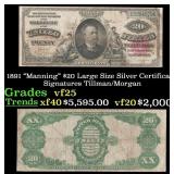 1891 $20 Large Silze Silver Certificate "Manning"
