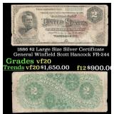 1886 $2 Large Size Silver Certificate General Winf