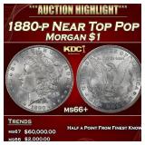 1880-p Morgan Dollar Near Top Pop $1 ms66+ SEGS