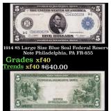 1914 $5 Large Size Blue Seal Federal Reserve Note