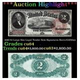 1880 $2 Large Size Legal Tender Note Grades Choice