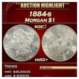 1884-s Morgan Dollar $1 ms62+ USCG