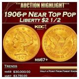 1906-p Gold Liberty Quarter Eagle Near Top Pop $2