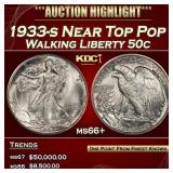 1933-s Walking Liberty Half Dollar Near Top Pop 50